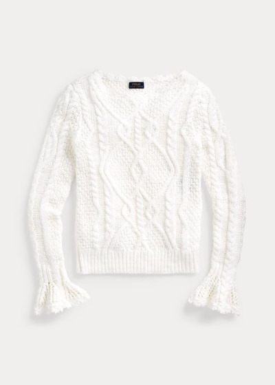 Sueter Polo Ralph Lauren Mujer Blancos - Aran-Knit - MAYOX4816